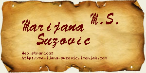 Marijana Suzović vizit kartica